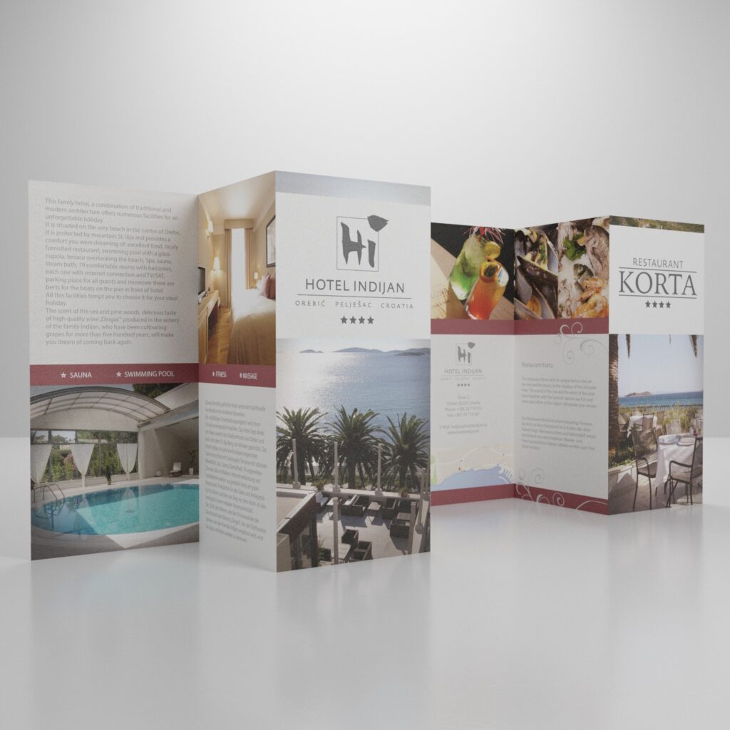 brošura hotel indijan brochure design