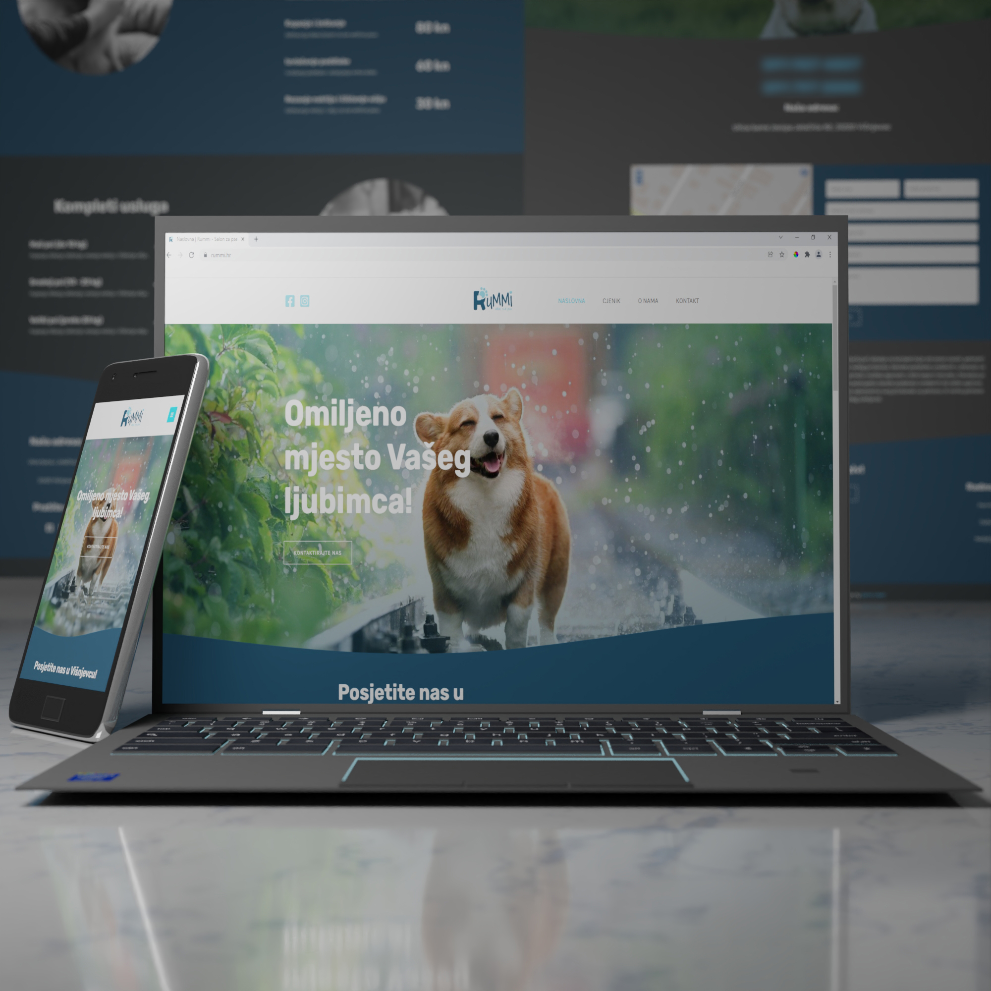 rummi web mockup web design