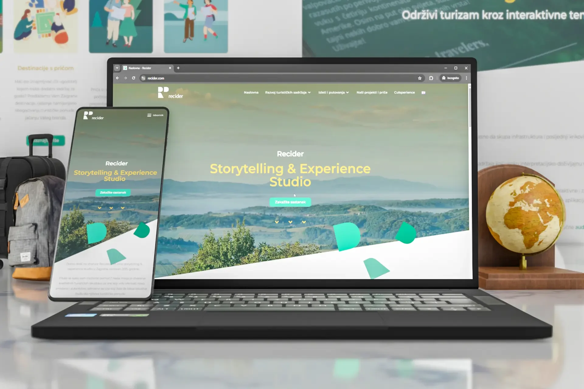 Web dizajn za turistički studio Recider iz Hrvatske – responzivna web stranica za storytelling i razvoj turističkih sadržaja